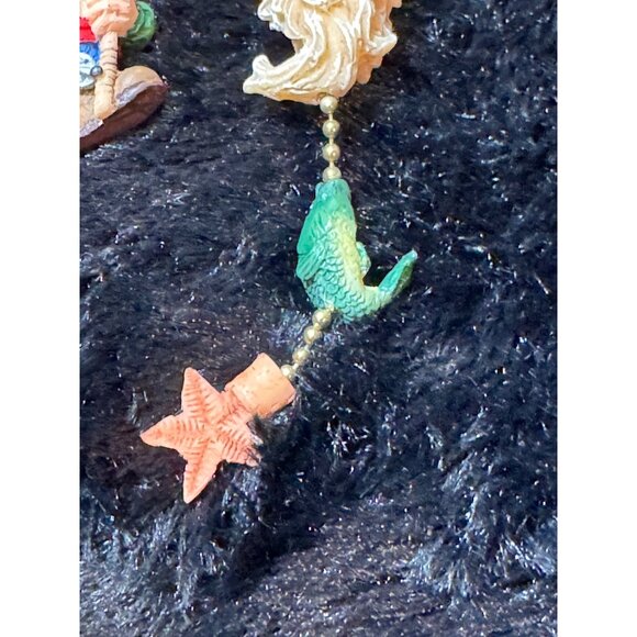 Ganz Fishing Gnome Christmas Ornaments Set Of 2 With Beads & Starfish Accents - Picture 3 of 9